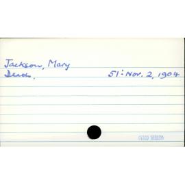 Jackson, Mary