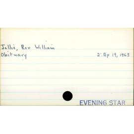 Jellie, Rev. William