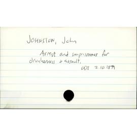 JOHNSTON, John