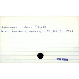 Johnston, John (Jack)