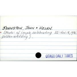 Johnston, John & Helen