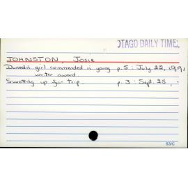 Johnston, Josie