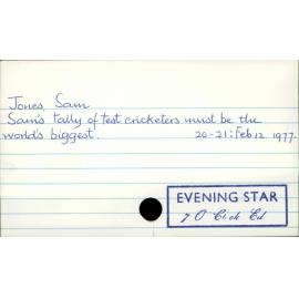 Jones, Sam
