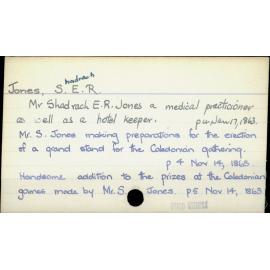 Jones, Shadrah E. R. 