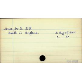 Jones, Dr S. E. R.
