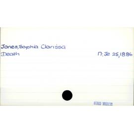 Jones, Sophia Clarissa
