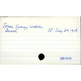 Jones, Sydney Webster