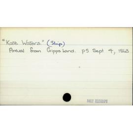 "Kate Waters" (Ship)