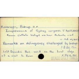 Kavanagh, Bishop J.P.