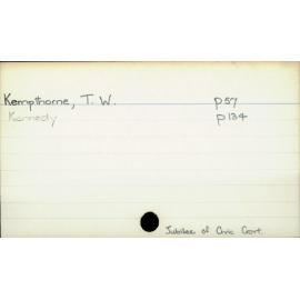 Kempthorne, T.W.