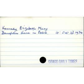 Kennedy, Elizabeth Mary