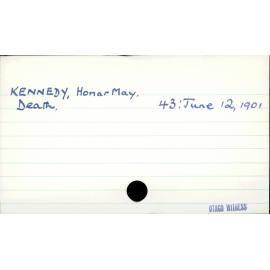 KENNEDY, Honar May.
