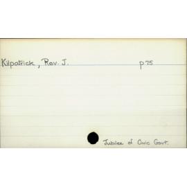 Kilpatrick, Rev J