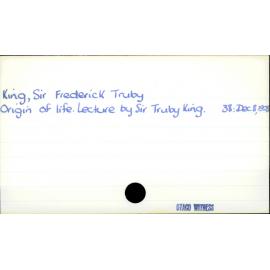 King, Sir Frederick Truby
