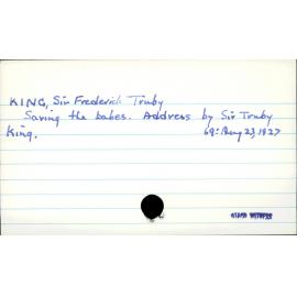 King, Sir Frederick Truby