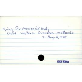 KIng, Sir Frederick Truby