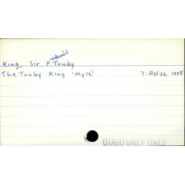 King, Sir Frederick Truby