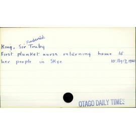 King, Sir Frederick Truby