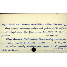 Agricultural & Pastoral Associations - New Zealand