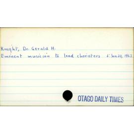 Knight, Dr. Gerald H