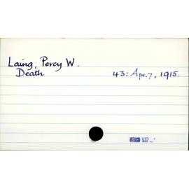 Laing, Percy W.