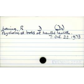 Laing, R.D. (Dr)