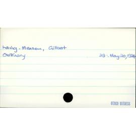 Laing-Meason, Gilbert
