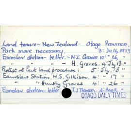Land Tenure - New Zealand - Otago Province