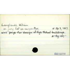 Langlands, William