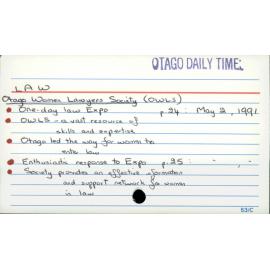 Law - Otago Women Lawyers Society (OWLS)