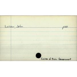 Lazar, John
