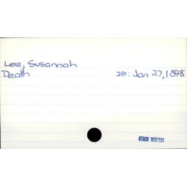 Lee, Susannah