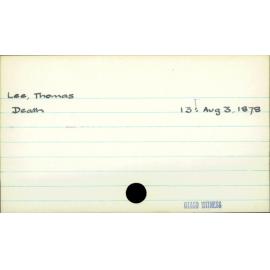 Lee, Thomas