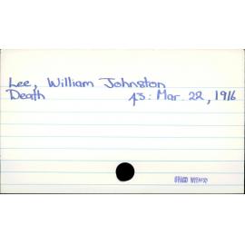 Lee, William Johnston