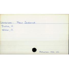 Libraries - New Zealand