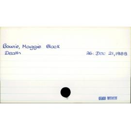 Bowie, Maggie Black