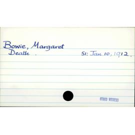 Bowie, Margaret