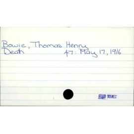 Bowie, Thomas Henry