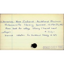 Libraries - New Zealand - Auckland Province