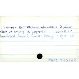 Libraries - New Zealand - Auckland Province