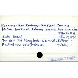 Libraries - New Zealand - Auckland Province