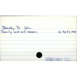 Bowlby, Dr.  John