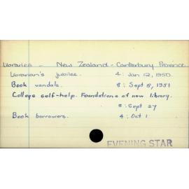Libraries - New Zealand - Canterbury Province