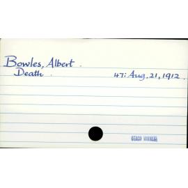 Bowles, Albert