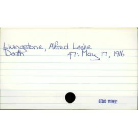 Livingstone, Alfred Leslie