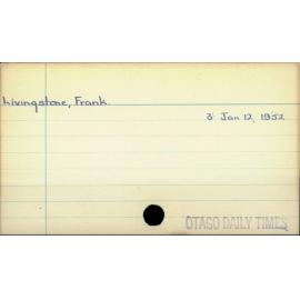 Livingstone, Frank