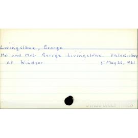 Livingstone, George