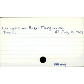 Livingstone, Hazel Marguerite