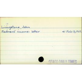 Livingstone, John