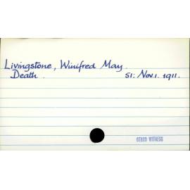 Livingstone, Winifred May